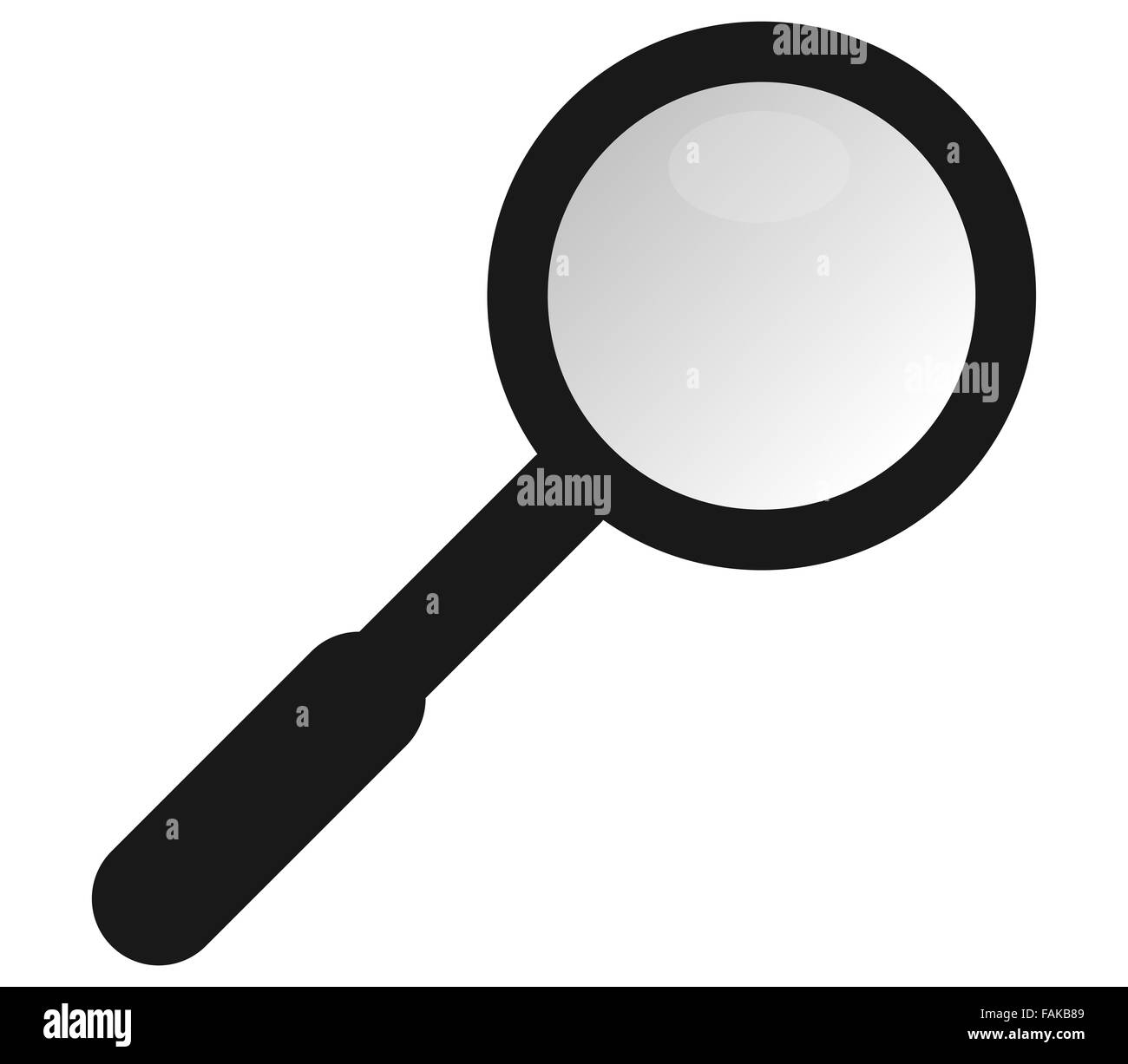 magnifying glass on white background Stock Photo Alamy