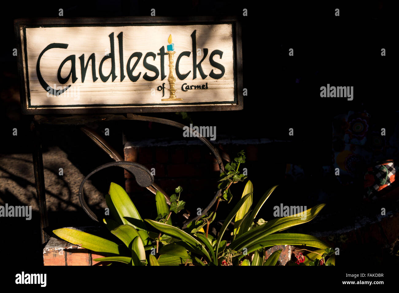Candlesticks of Carmel, in Carmel, California Stock Photo