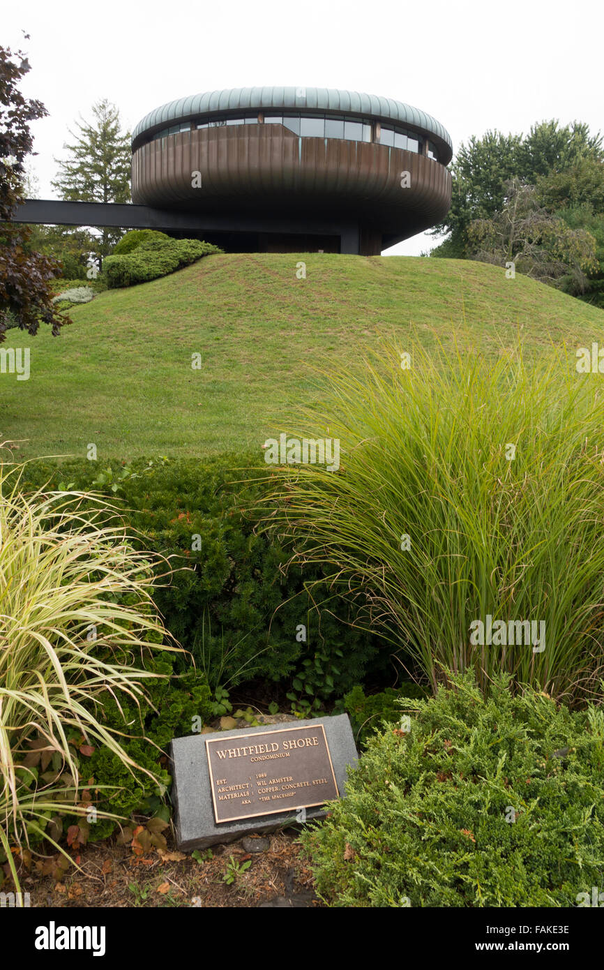 Whitfield Shore spaceship condos in Guilford CT Stock Photo Alamy