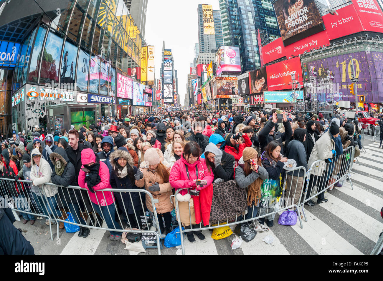 Revelers Cram Into Pens In Times Square In New York Hours Before The 