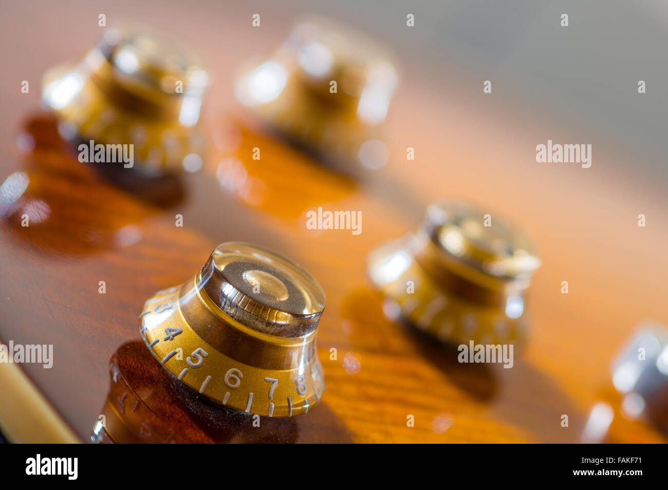 close up image of electric guitar volume control Stock Photo Alamy
