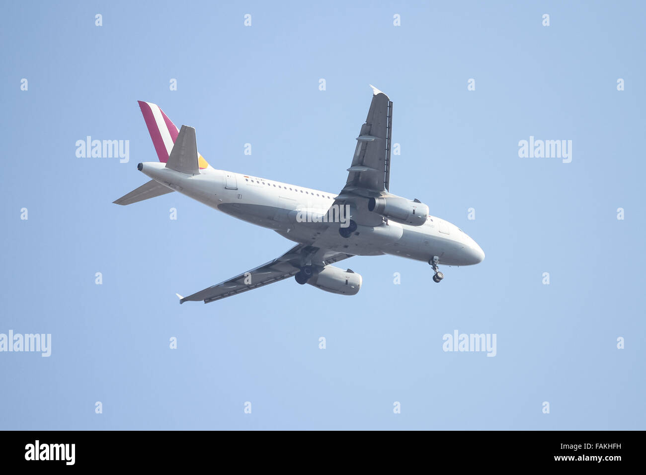 Germanwings Airlines Airbus A319-132 (CN 4227) landing to Sabiha Gokcen Airport. Stock Photo