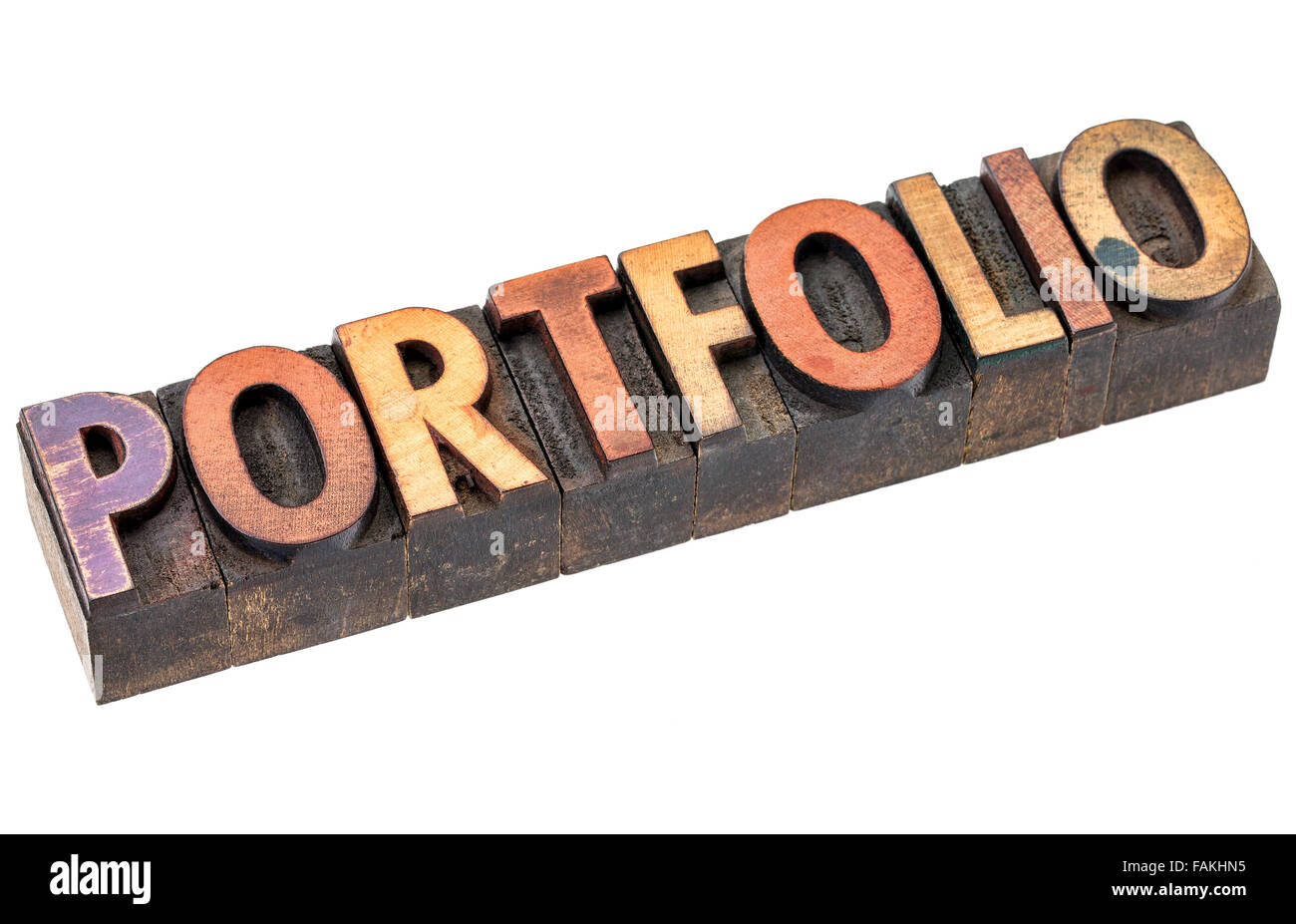 Portfolio Word Abstract An Isolated Banner In Vintage