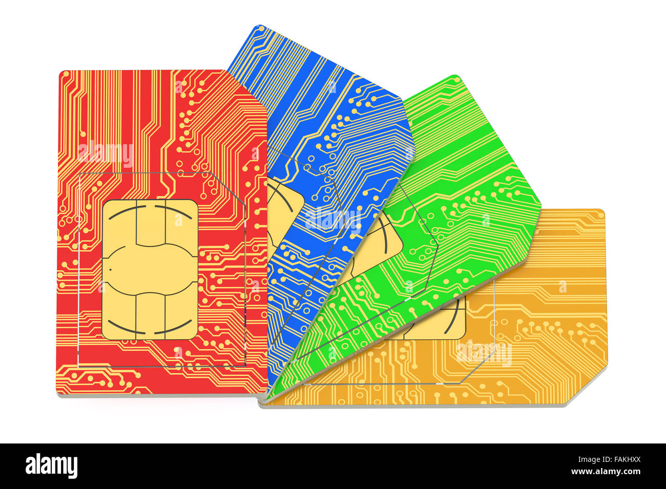 SIM cards isolated on white background Stock Photo Alamy