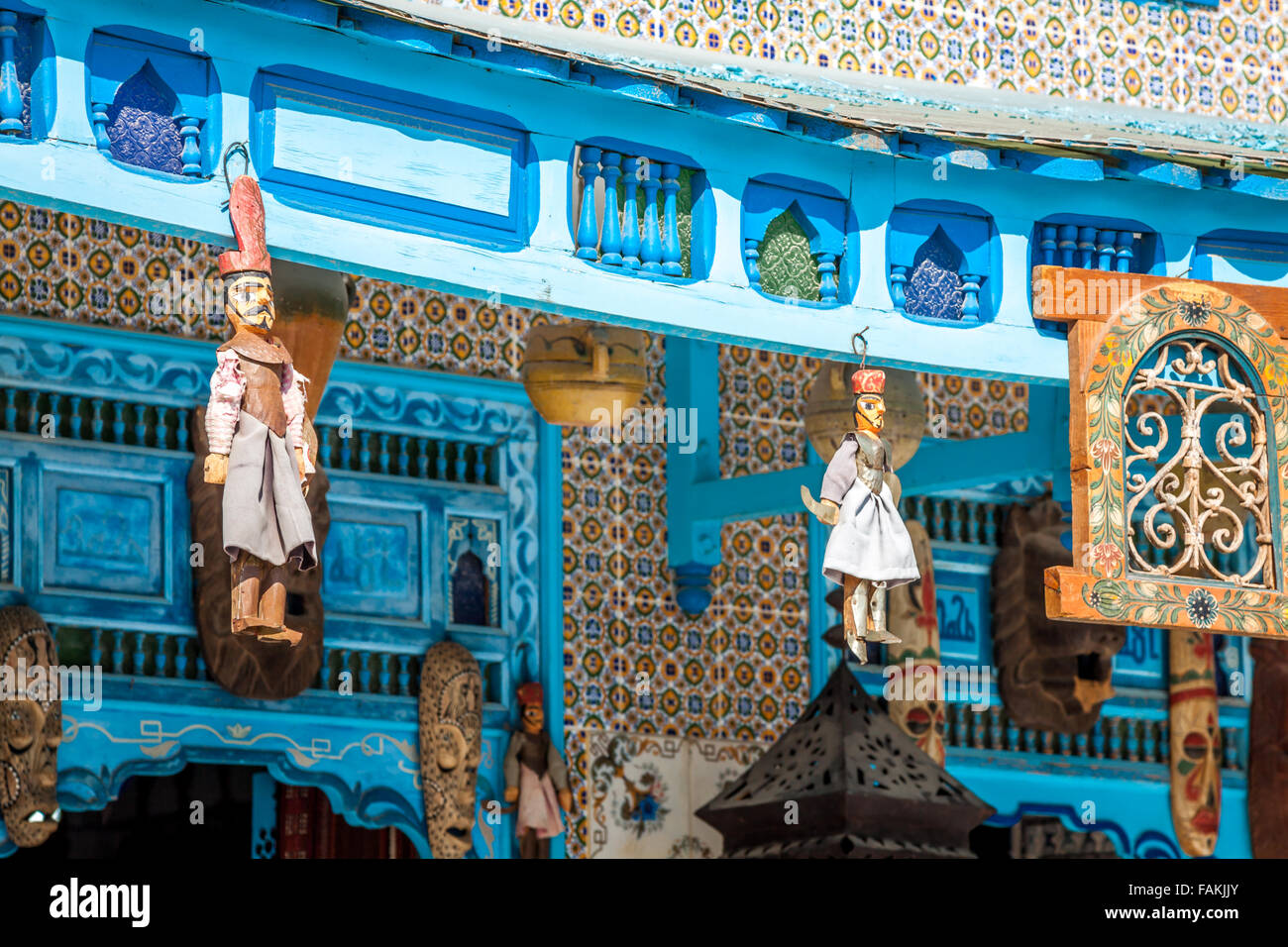 Traditional Arabic architecture in El-Jem, Tunisia Stock Photo