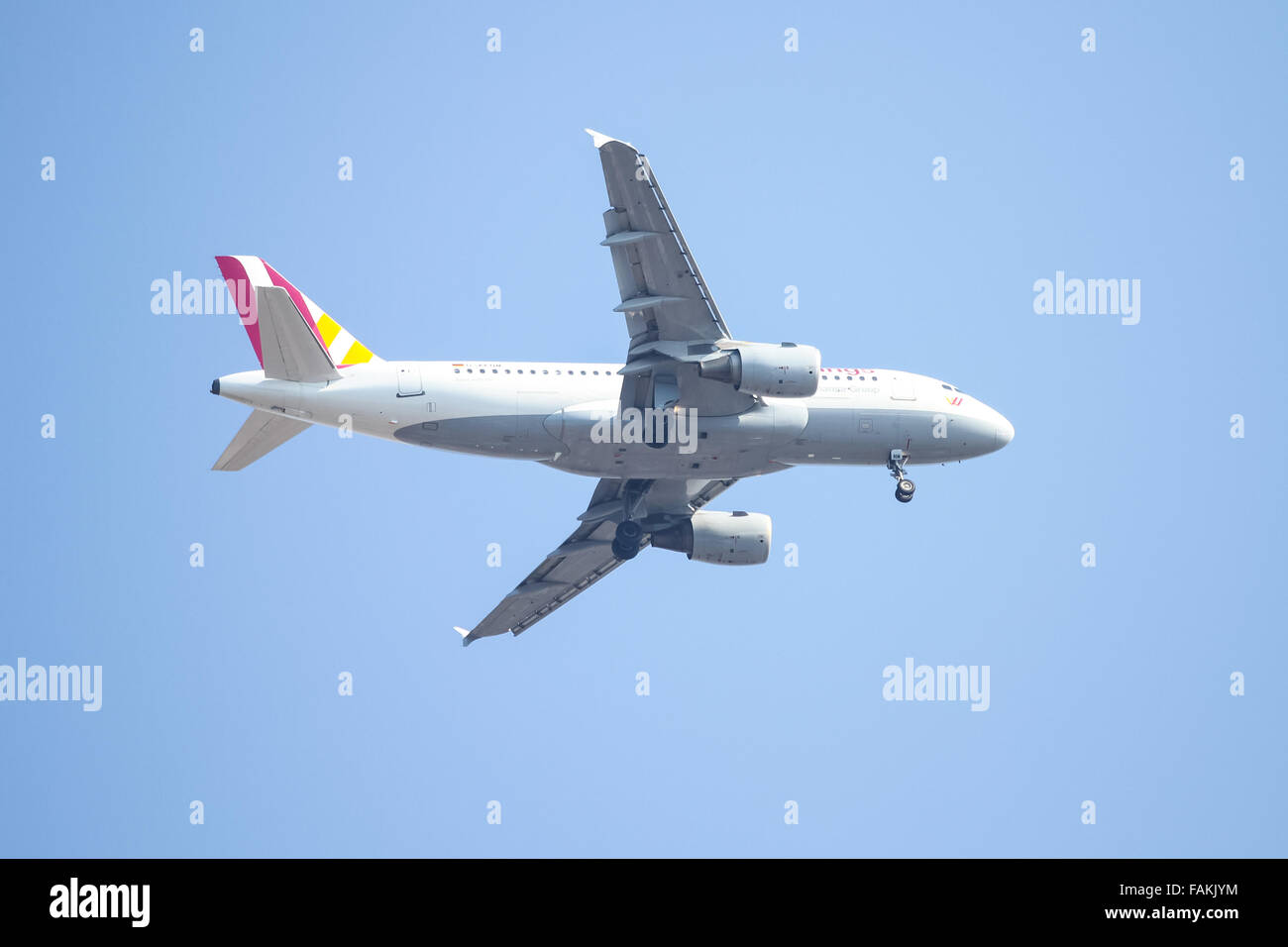 Germanwings Airlines Airbus A319-112 (CN 1089) landing to Sabiha Gokcen Airport. Stock Photo