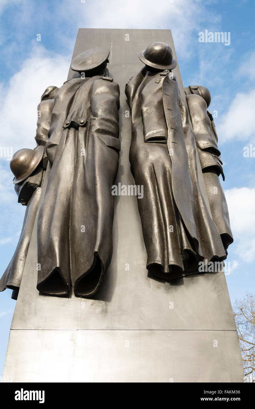 John W. Mills' memorial to The Women of World War II in Whitehall, London, UK Stock Photo