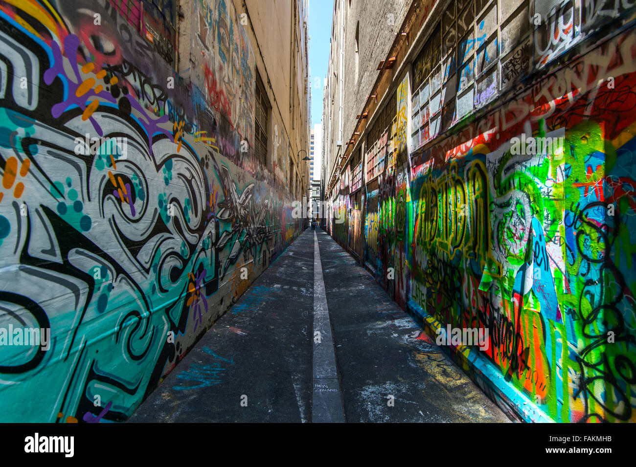 Street art in the lanes of Melbourne. Stock Photo