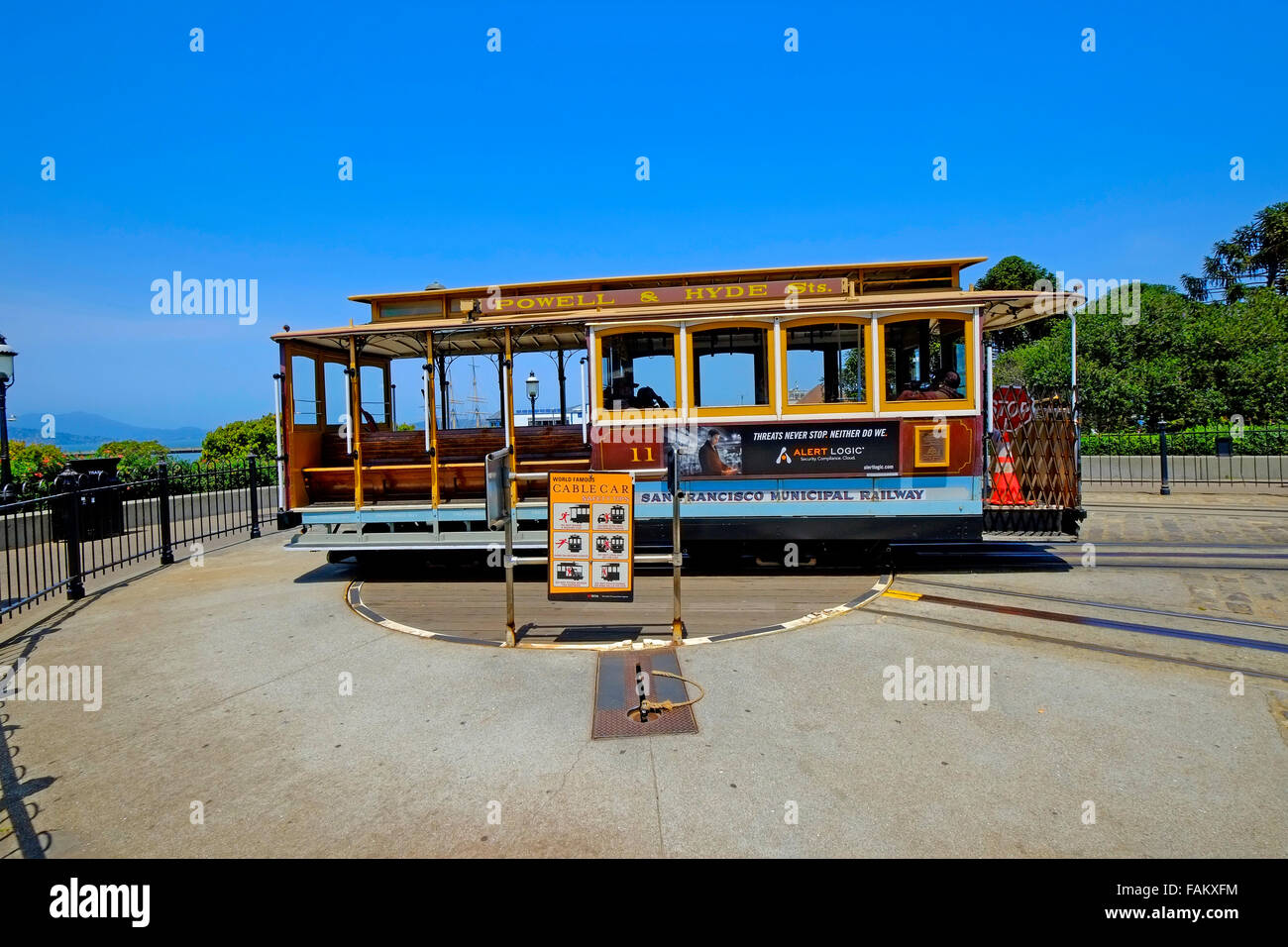 Cable Car San Francisco Bay California Ghirardelli Square CA US Stock