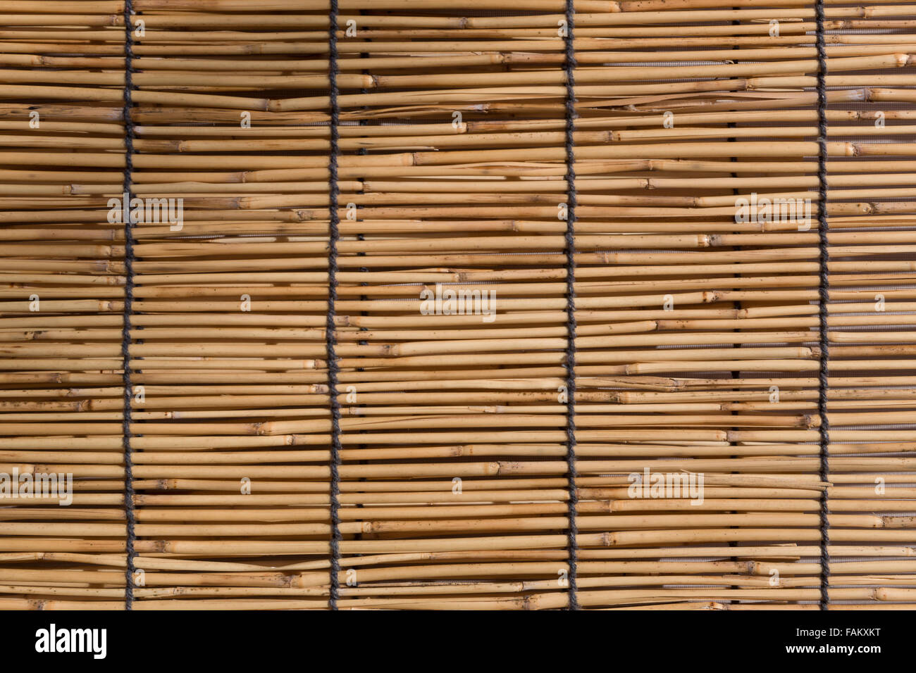 Curtain texture background made from bamboo wood. Stock Photo