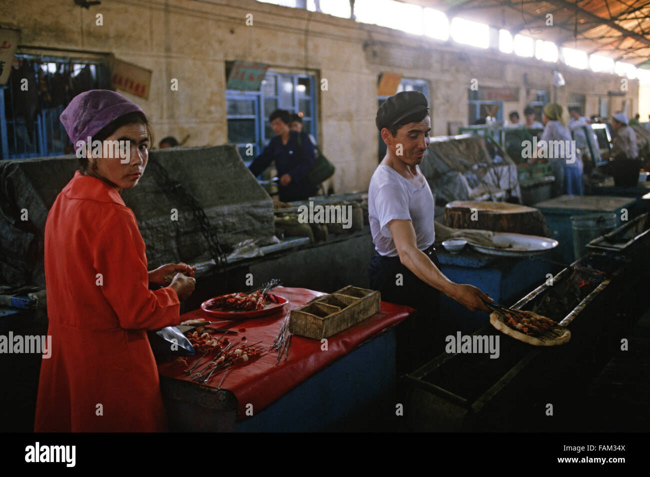 Uyghurs Urumqi Market Xinjiang Province China Stock Photo Alamy