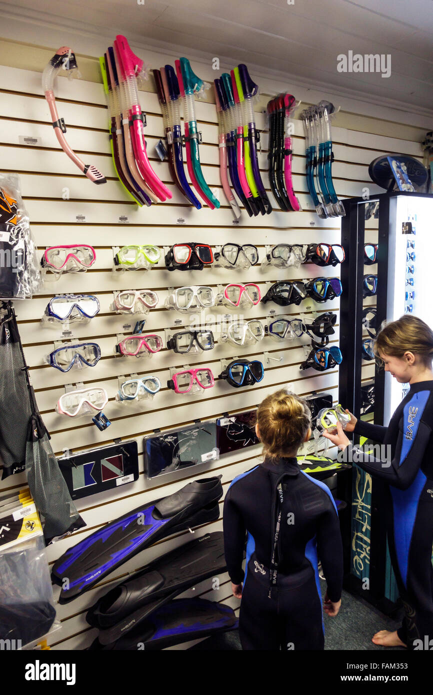 Florida Crystal River Plantation Dive Shop inside manatee snorkel Stock