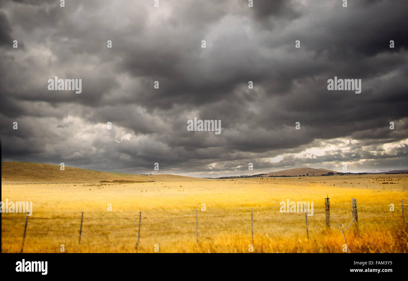Bad weather coming on over farmland Stock Photo Alamy