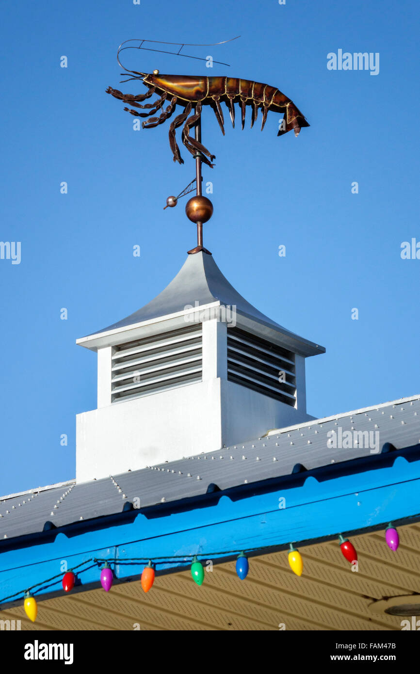 Florida Old Homosassa,weathervane,spiny lobster,visitors travel traveling tour tourist tourism landmark landmarks culture cultural,vacation group peop Stock Photo