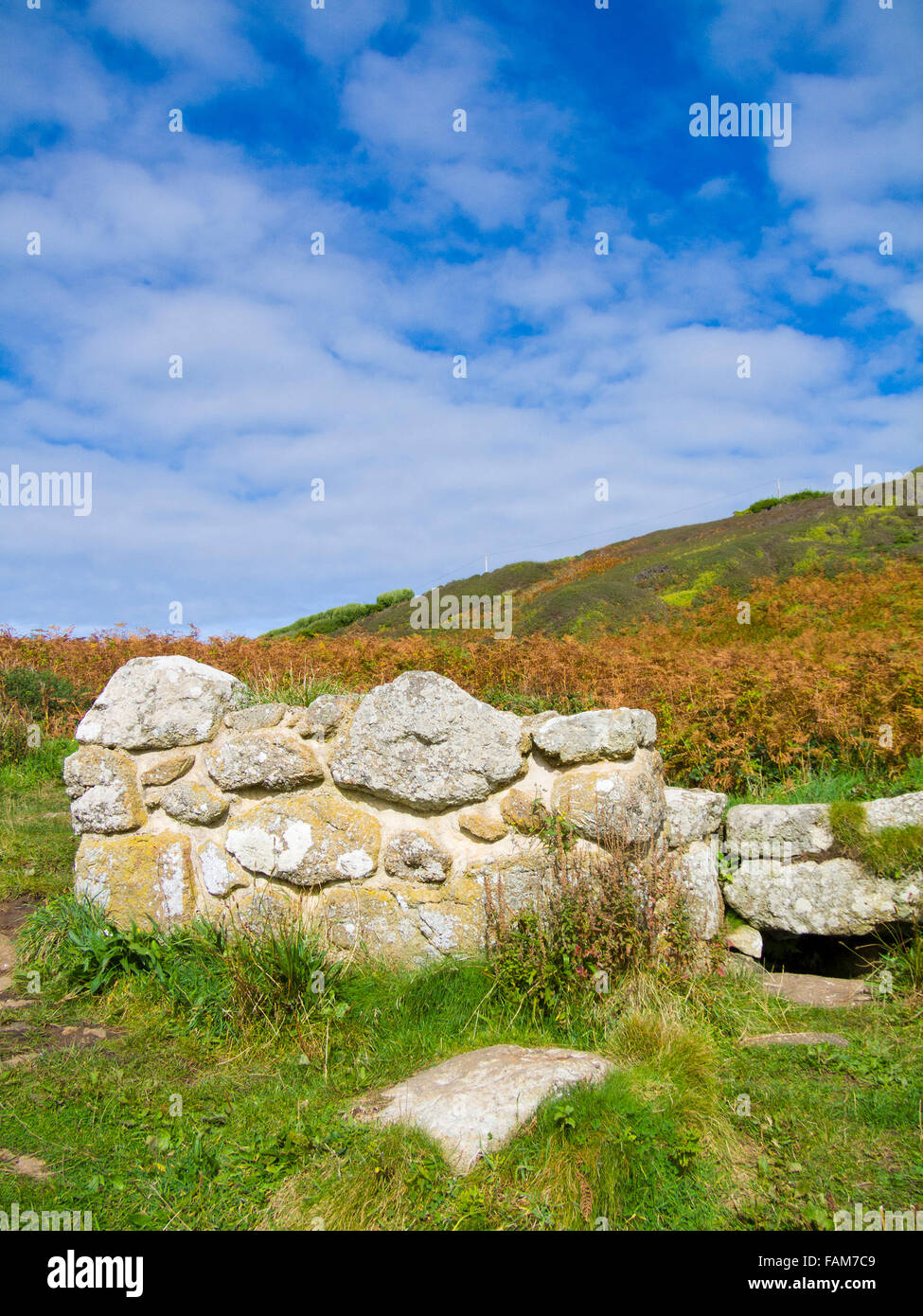 St Levan's Holy Well, Porth Chapel, Cornwall, England, UK Stock Photo