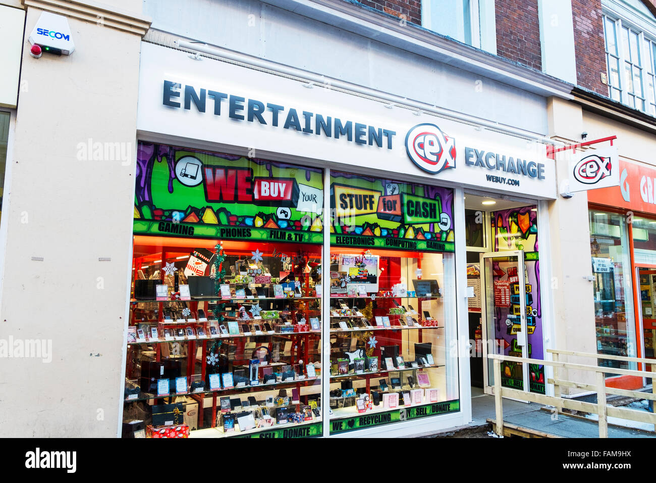 CEX Entertainment exchange shop store sign front entrance logo Kingston upon Hull UK England Stock Photo