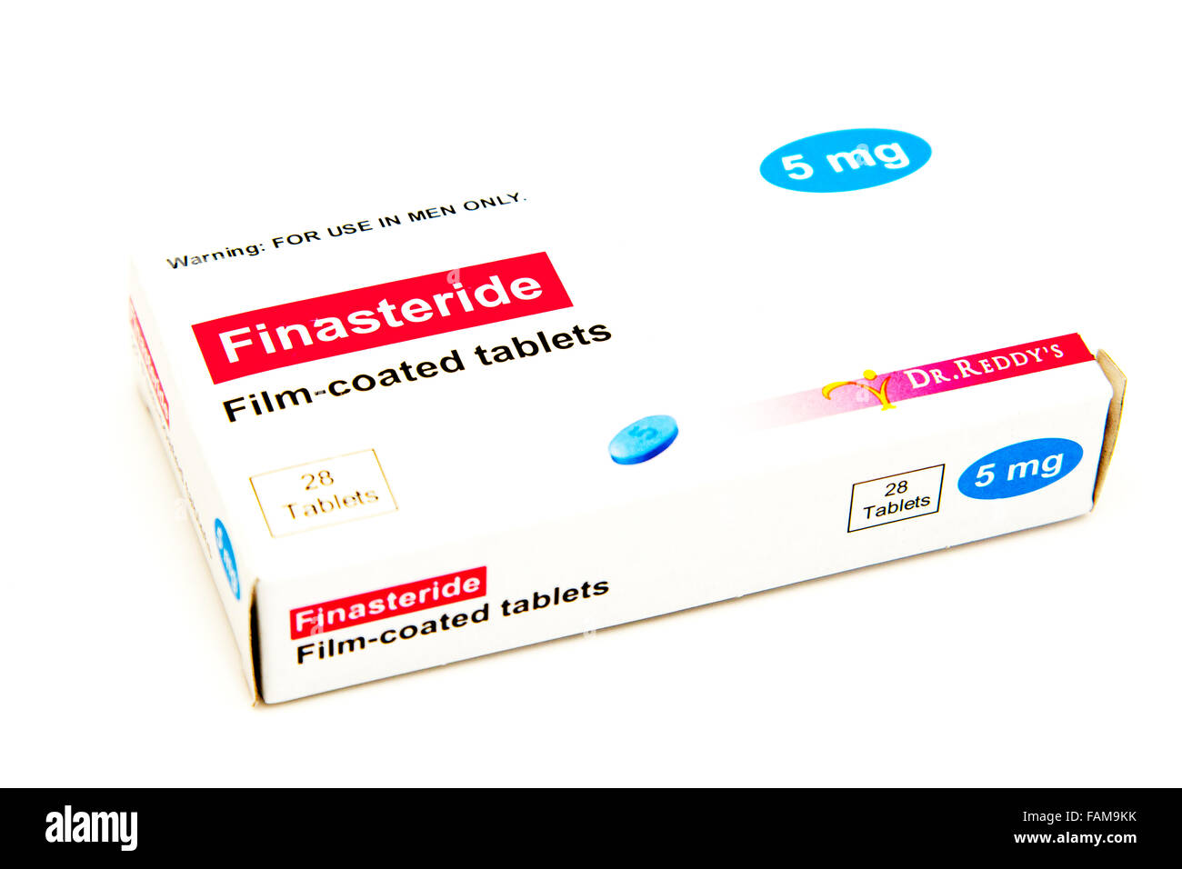 Teva Finasteride tablets  treatment of benign prostatic hyperplasia BPH box medical medicine medicines mg oral pack drug drugs Stock Photo