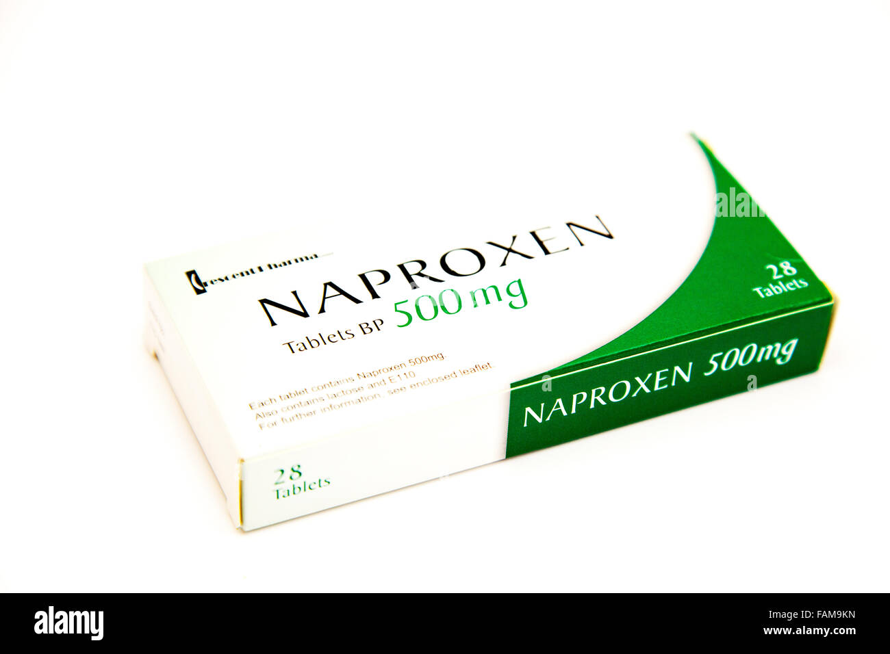 Naproxen tablets treatment treat arthritis pain and inflammation box medical medicine medicines mg oral pack packs drug drugs Stock Photo