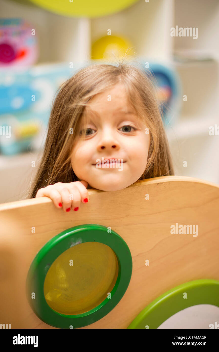 Little girl at the playground Stock Photo - Alamy