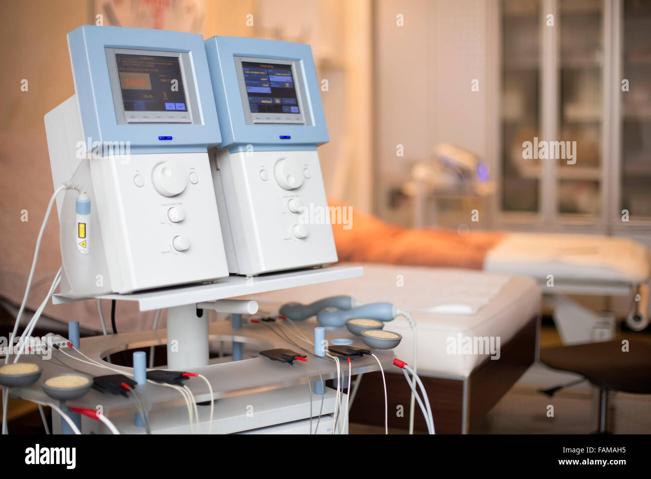Ultrasound device, medical and diagnostic tool Stock Photo