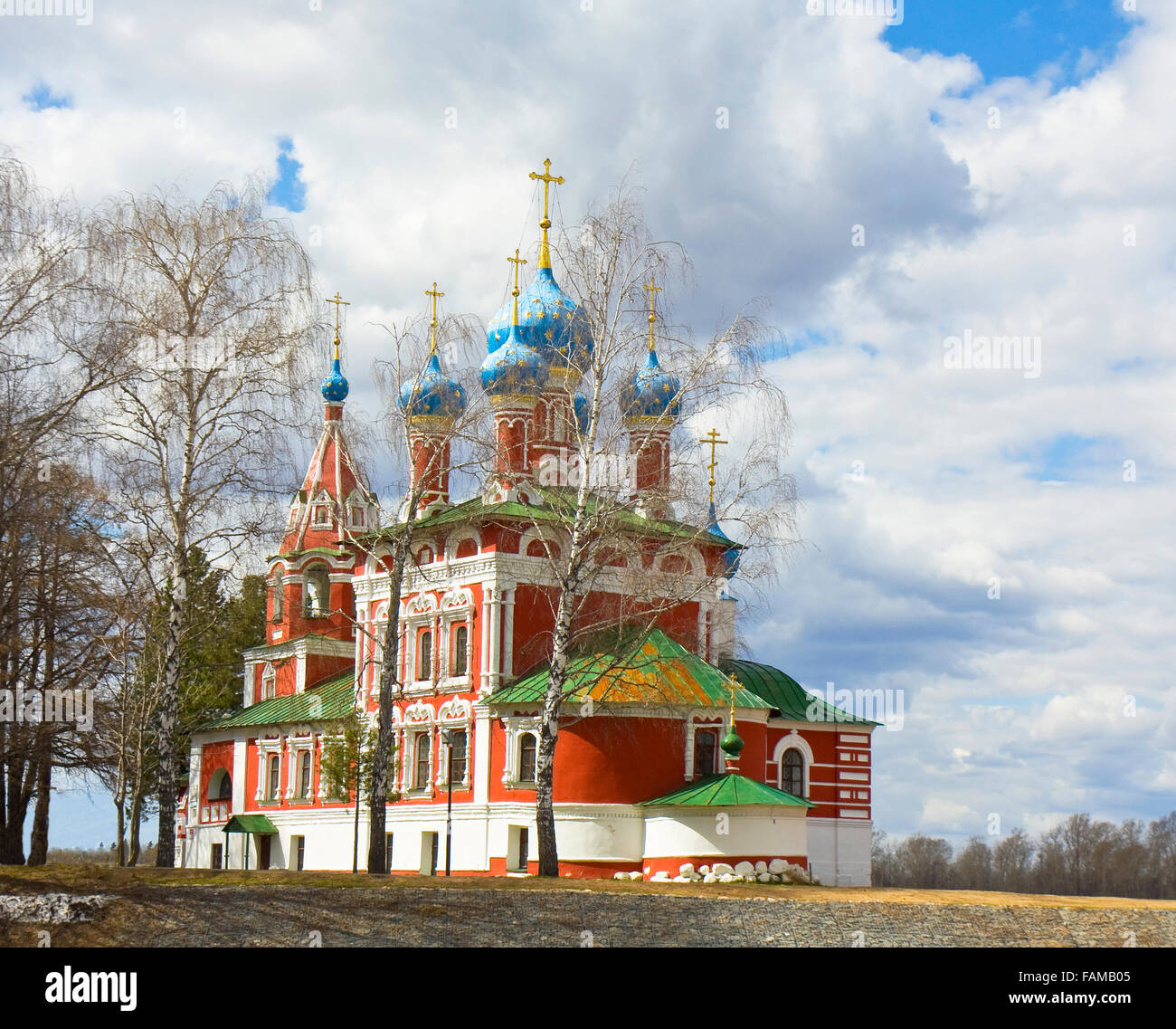 Orthodox church of prince Dmitriy on blood in town Uglich, Russia Stock ...