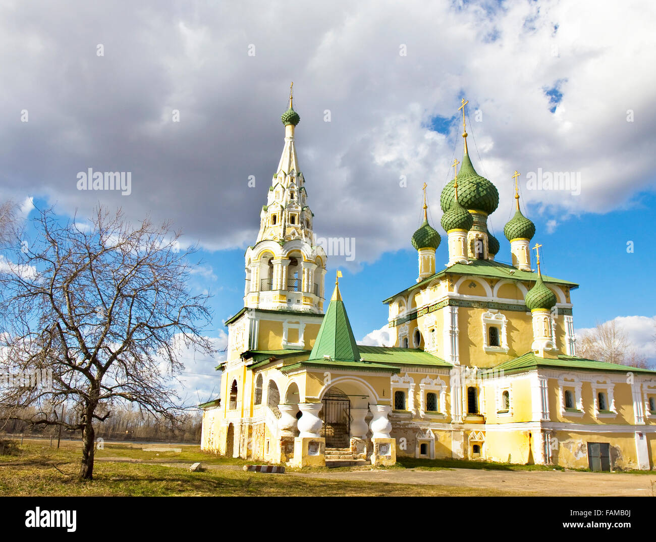 Orthodox church of nativity of John the Baptist in town Uglich, Russia ...