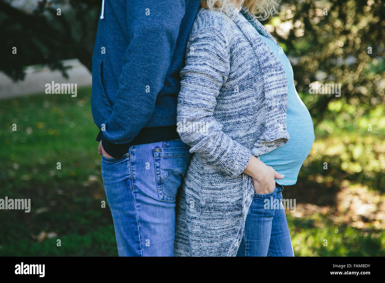 Happy young couple expecting a baby Stock Photo