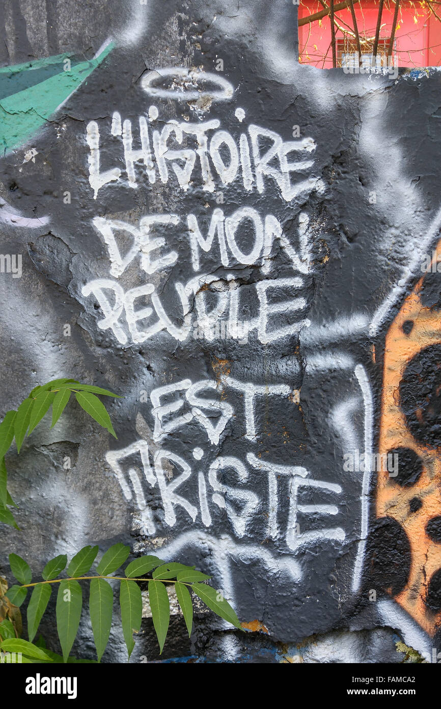 Graffiti in Ljubljana, Slovenia Stock Photo