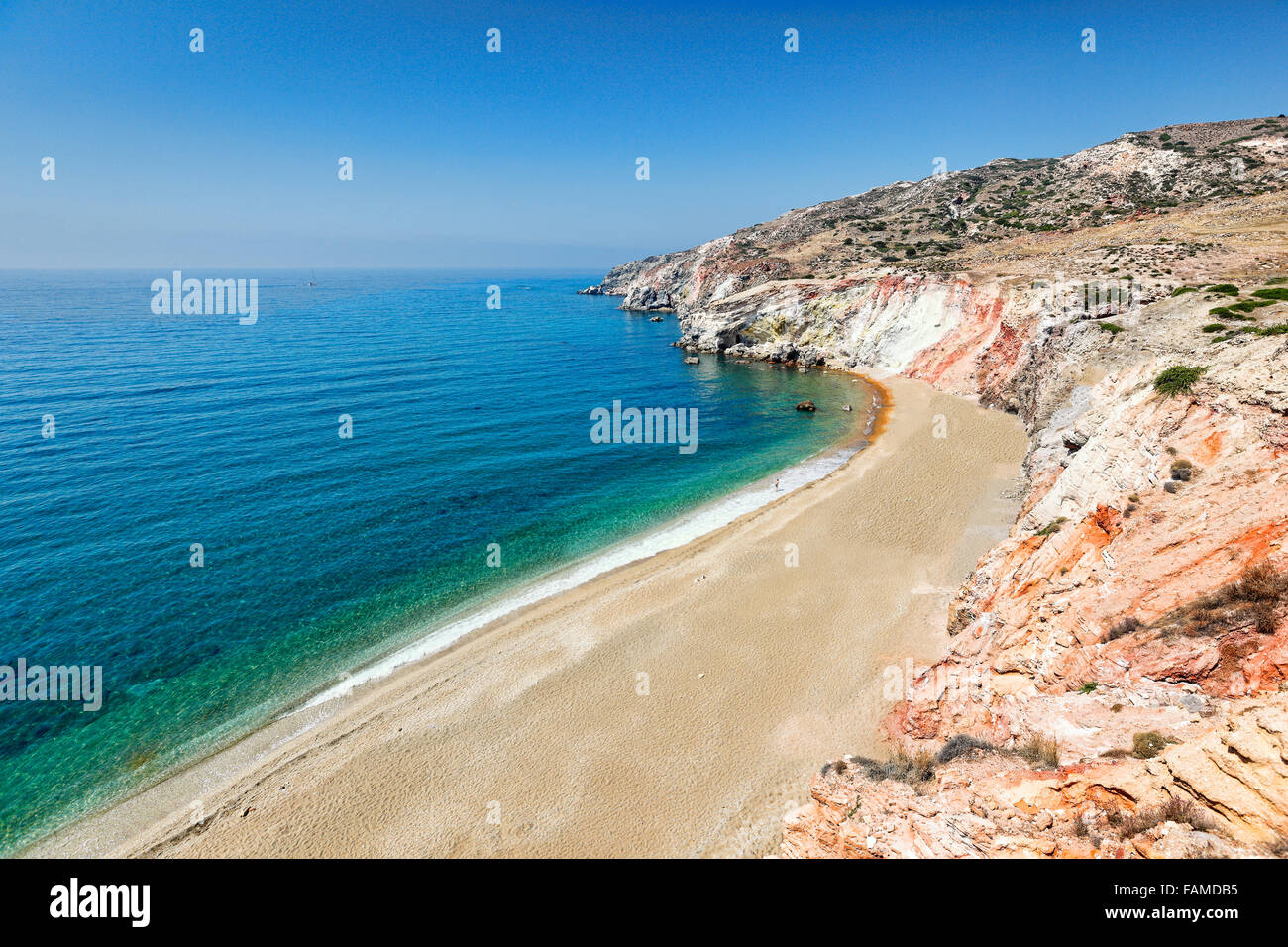 The beach Paleochori in Milos, Greece Stock Photo - Alamy