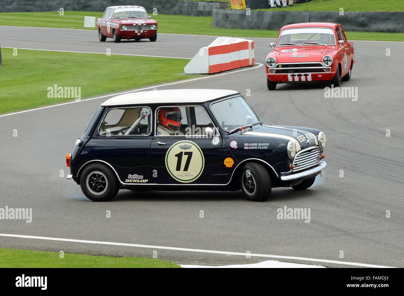 James Martin British chef and TV presenter best known for presenting the BBC's Saturday Kitchen. Owns and races a Mini, slid off at Goodwood Revival Stock Photo