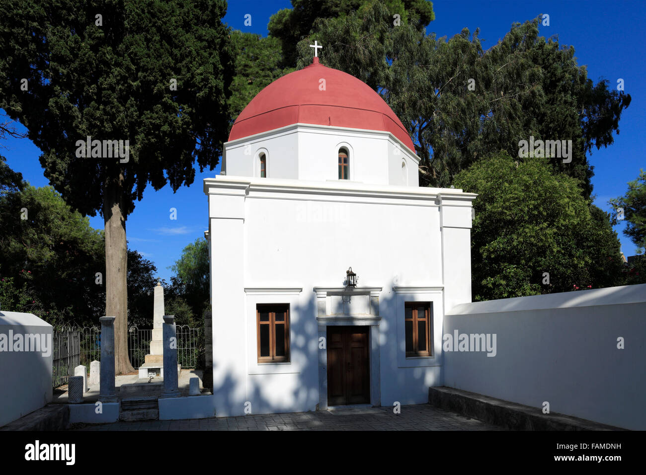 St Georges church, Ancient Agora, Kos Town, Kos Island, Dodecanese group of islands, South Aegean Sea, Greece. Stock Photo