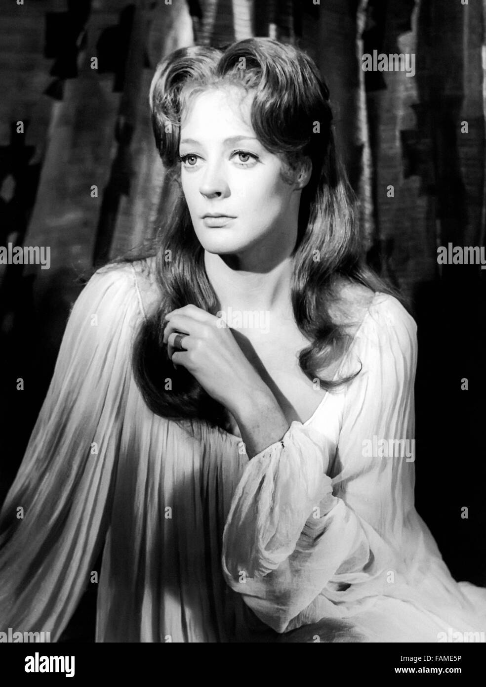 Publicity still from 'Othello' (1965) directed by Stuart Burge showing Maggie Smith as Desdemona,  who she played opposite Laurence Olivier as Othello and received an Oscar nomination for Best Actress in a Supporting Role. Directed by Stuart Burge and also starring Laurence Olivier. Stock Photo