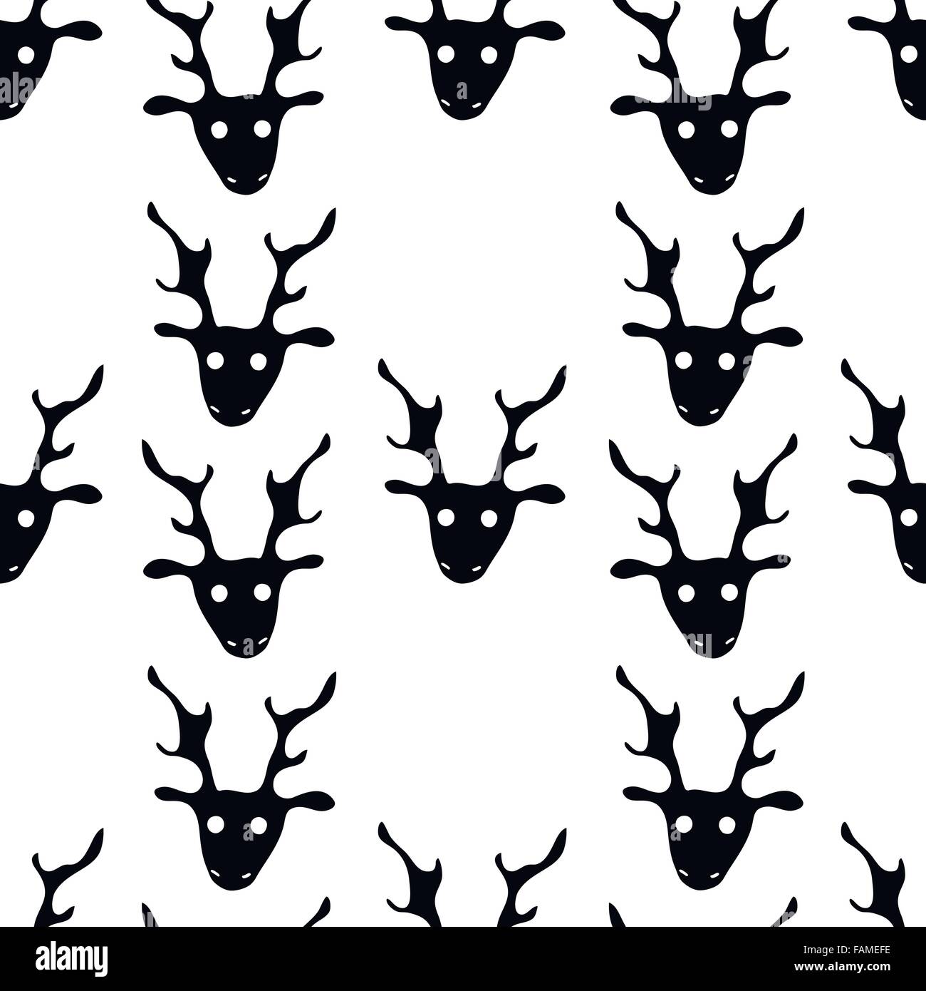 seamless pattern with funny crazy deers Stock Vector Image & Art - Alamy