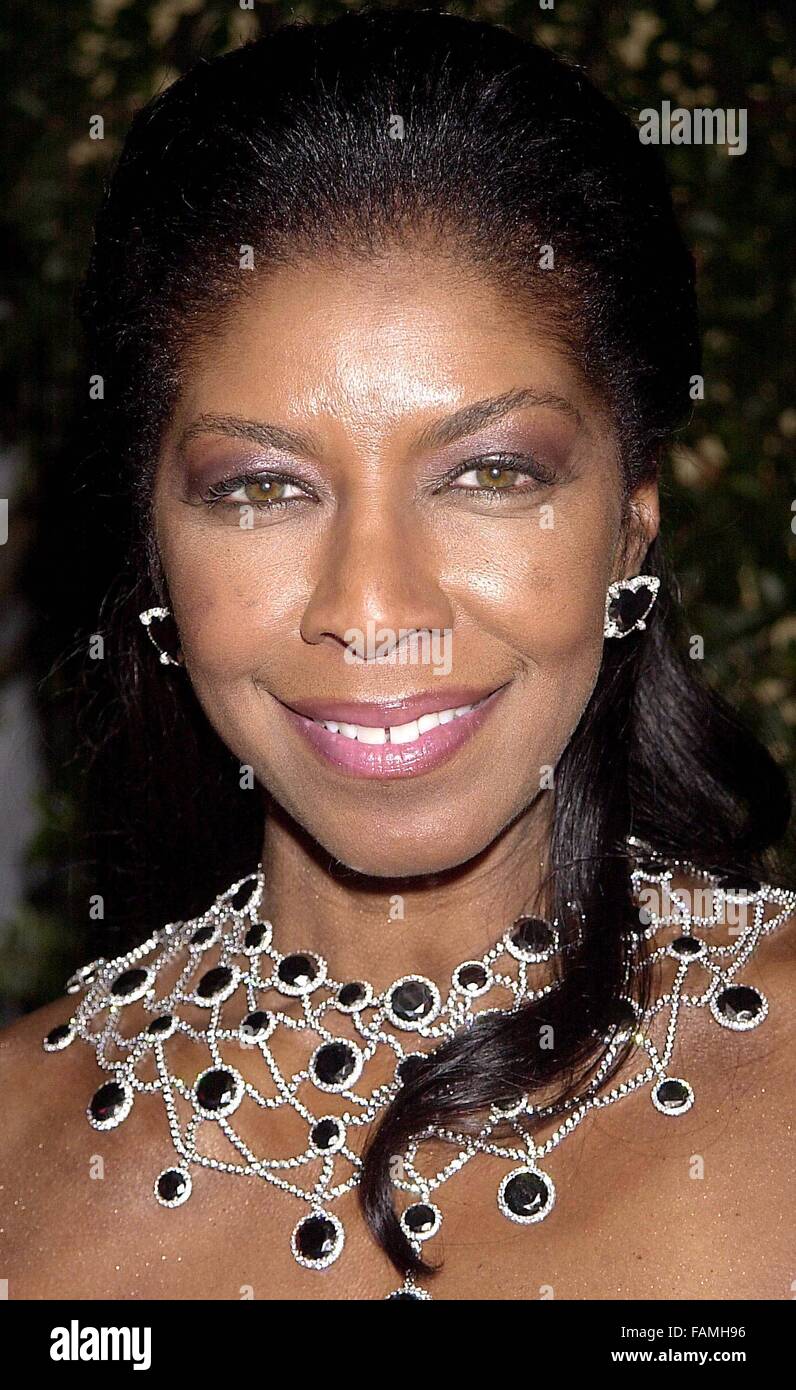 Jan. 1, 2016 - File - Singer NATALIE COLE, the daughter of music great Nat King Cole who became a recording star in her own right with hits that spanned three decades, died at a hospital Thursday night in Los Angeles. She was 65 years old. The singer had battled drug problems and hepatitis in the past, and underwent a kidney transplant in 2009. Pictured: 2004 - New York - Natalie Cole At Oscar Night Benefit Party For Amnesty International And The Aclu Foundation To Honor Fernando Meirelles. (Credit Image: © John Krondes/Globe Photos/ZUMAPRESS.com) Stock Photo