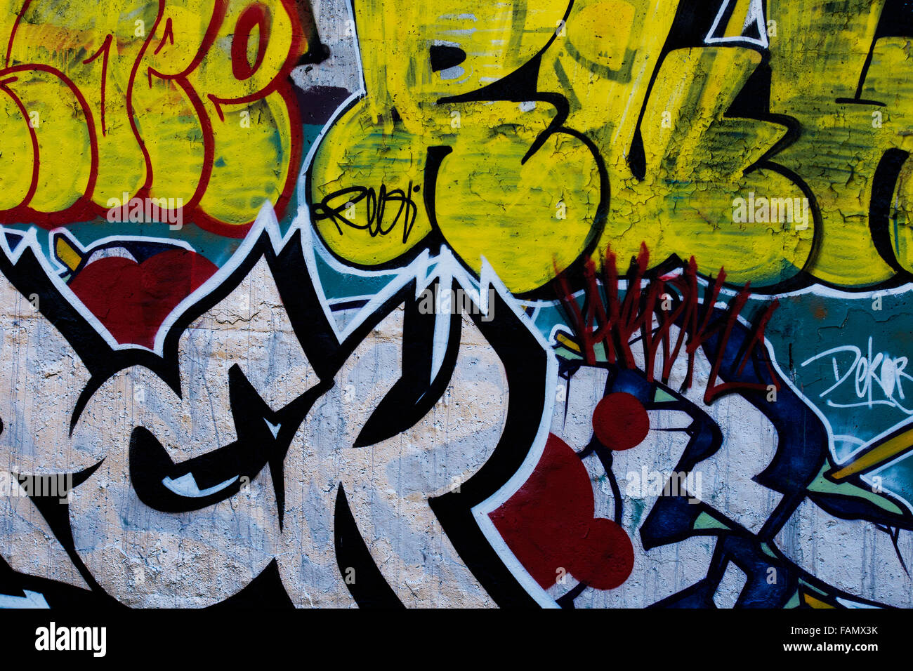 Graffiti - modern art in Montreal, Canada Stock Photo