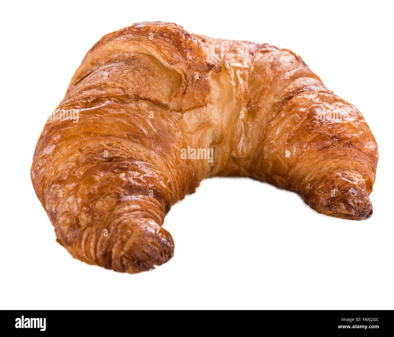 Fresh baked Croissants isolated on white background Stock Photo - Alamy