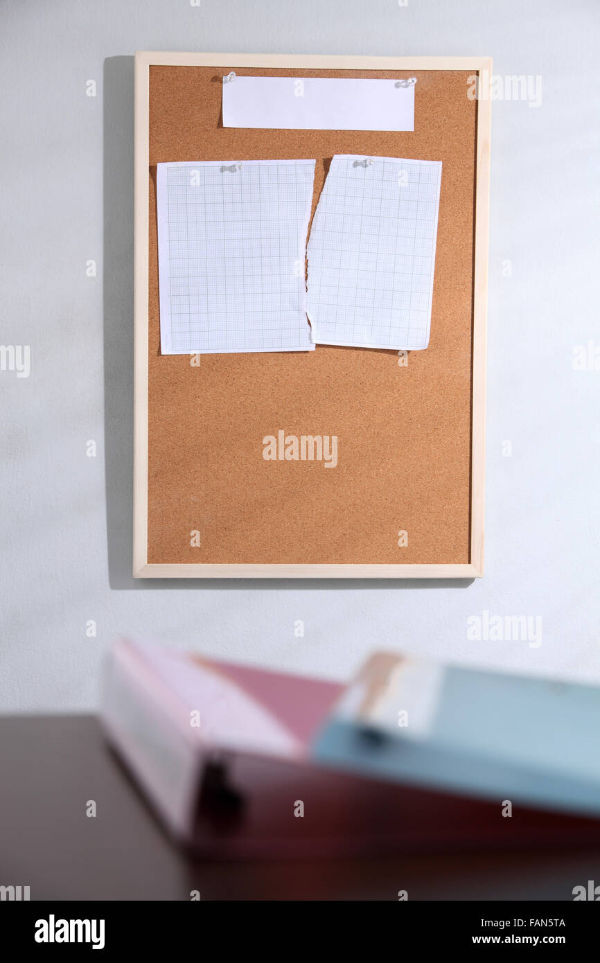 Business office notice board with copy space Stock Photo Alamy