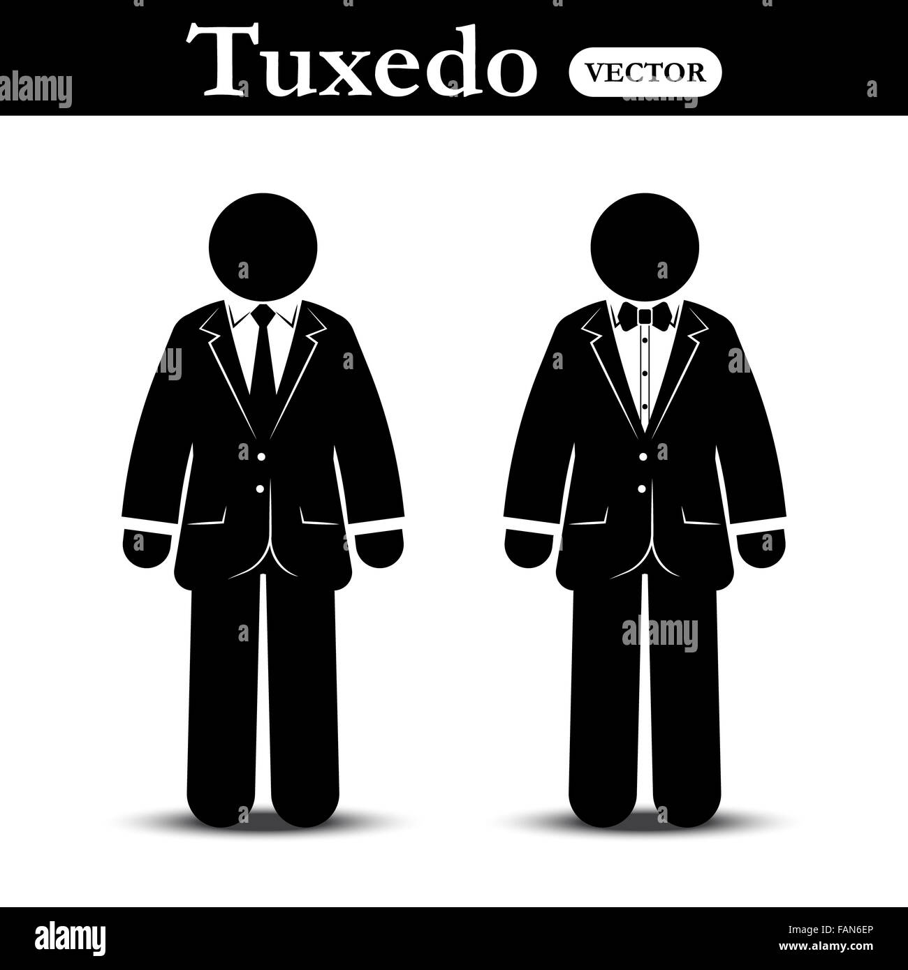 Business suit and Tuxedo suit ( stick man wear business suit and tuxedo