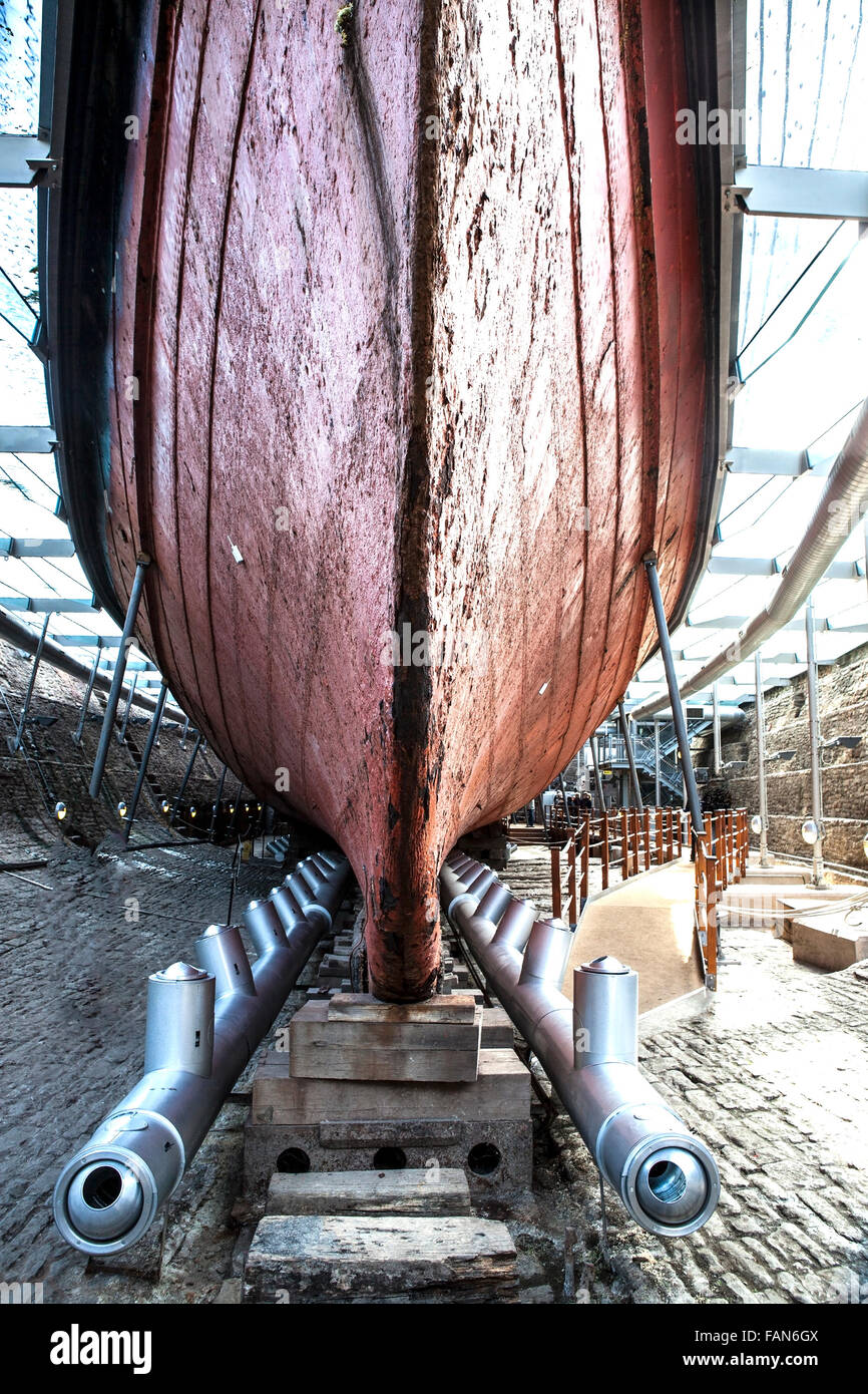 Brunel's historic SS Great Britain at Bristol showing air driers Stock Photo