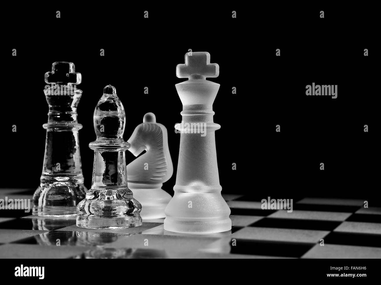 Download Black and White Chess Battle on the Board Wallpaper