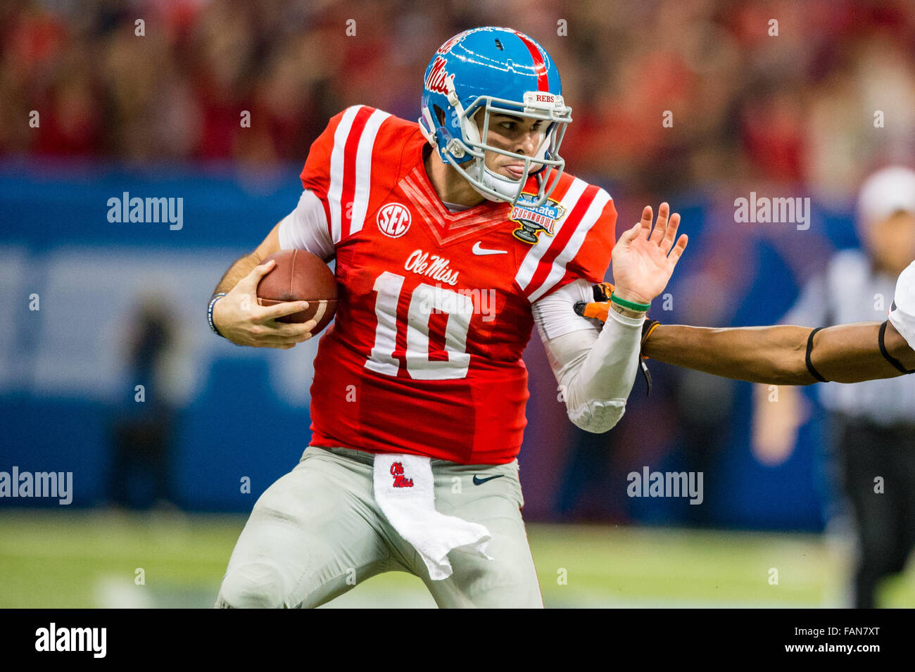 New Orleans, Los Angeles, USA. 1st January, 2016. Ole Miss quarterback