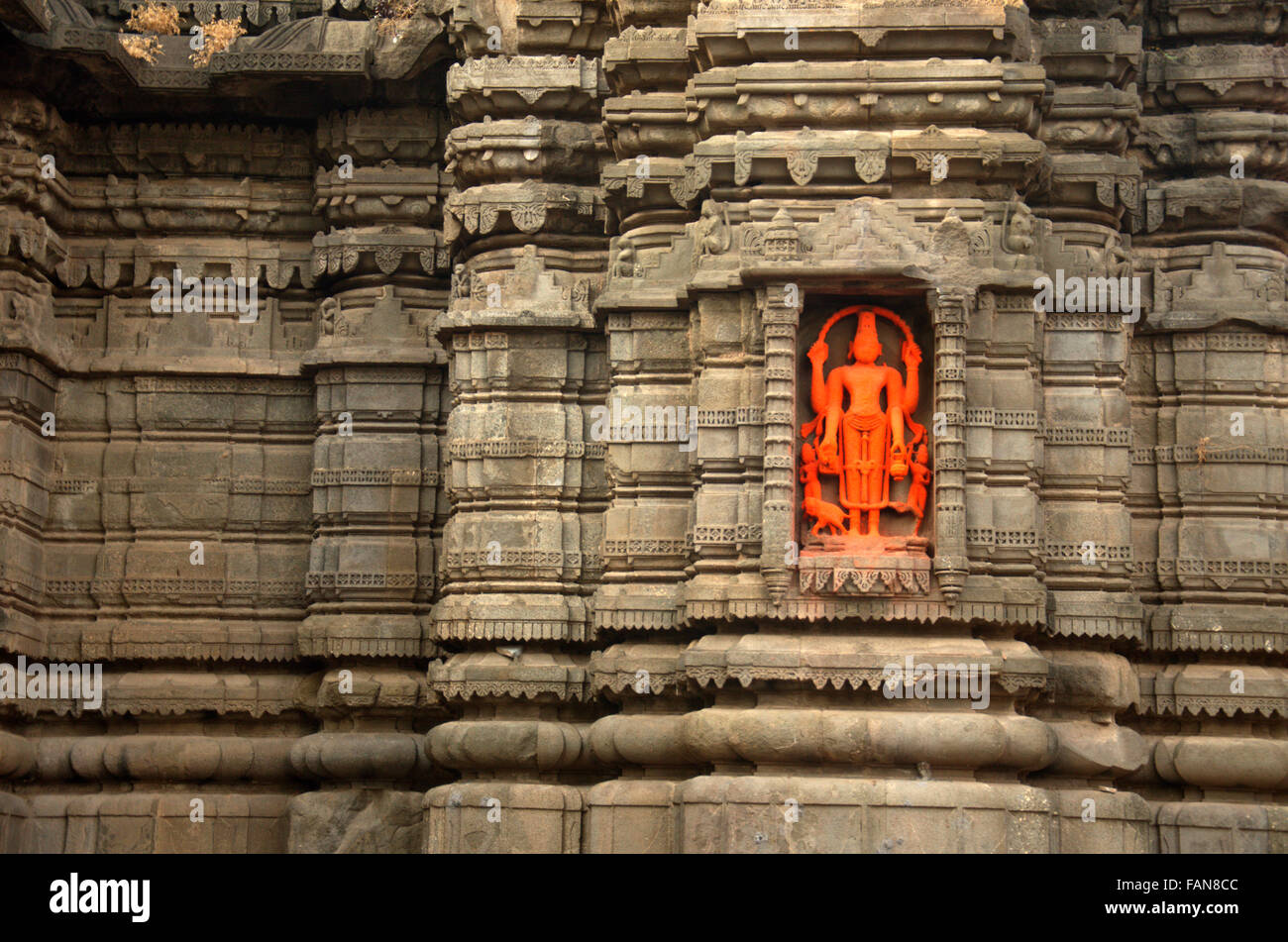 Sculpture, Sundar Narayan Mandir, Nashik, Maharashtra, India Stock