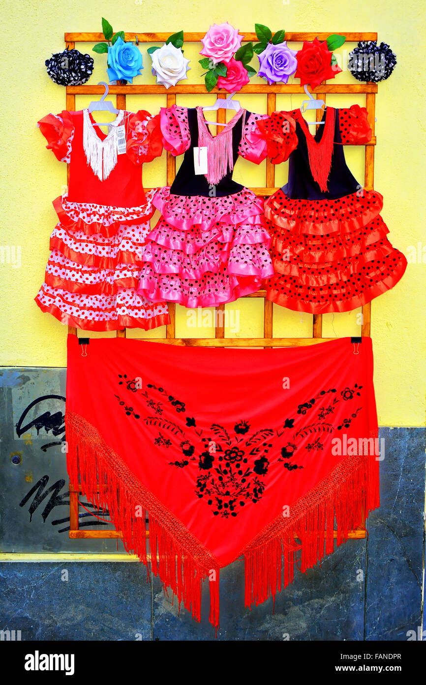 Cadiz Spain flamenco souvenir shop Stock Photo Alamy