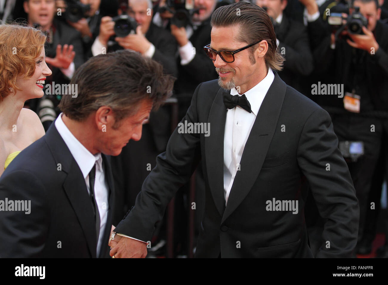 Brad Pitt , Sean Penn at Cannes 2011 Stock Photo - Alamy