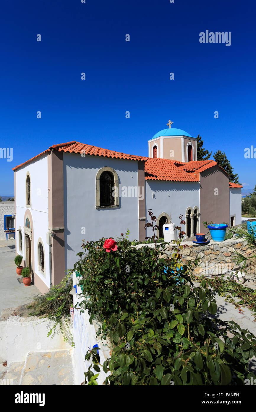 The Church of Panayia Kouvoukliani, Zia village, Kos Island, Dodecanese group of islands, South Aegean Sea, Greece. Stock Photo
