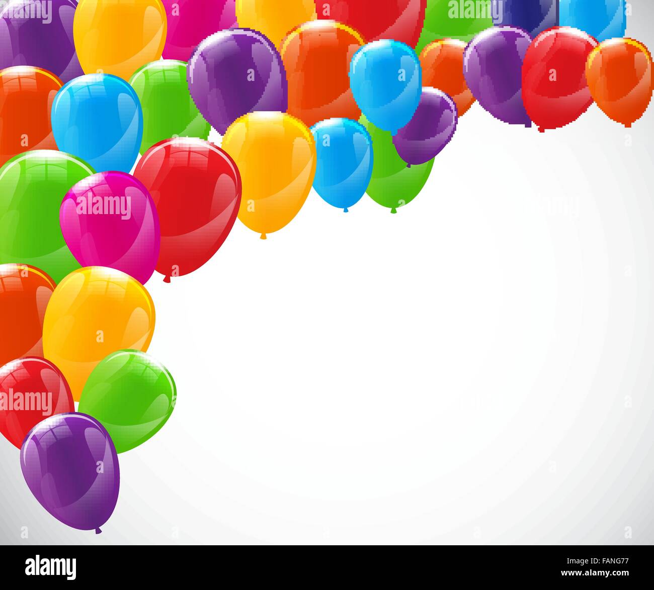 Color Glossy Balloons Background Vector Illustration Stock Vector Image ...
