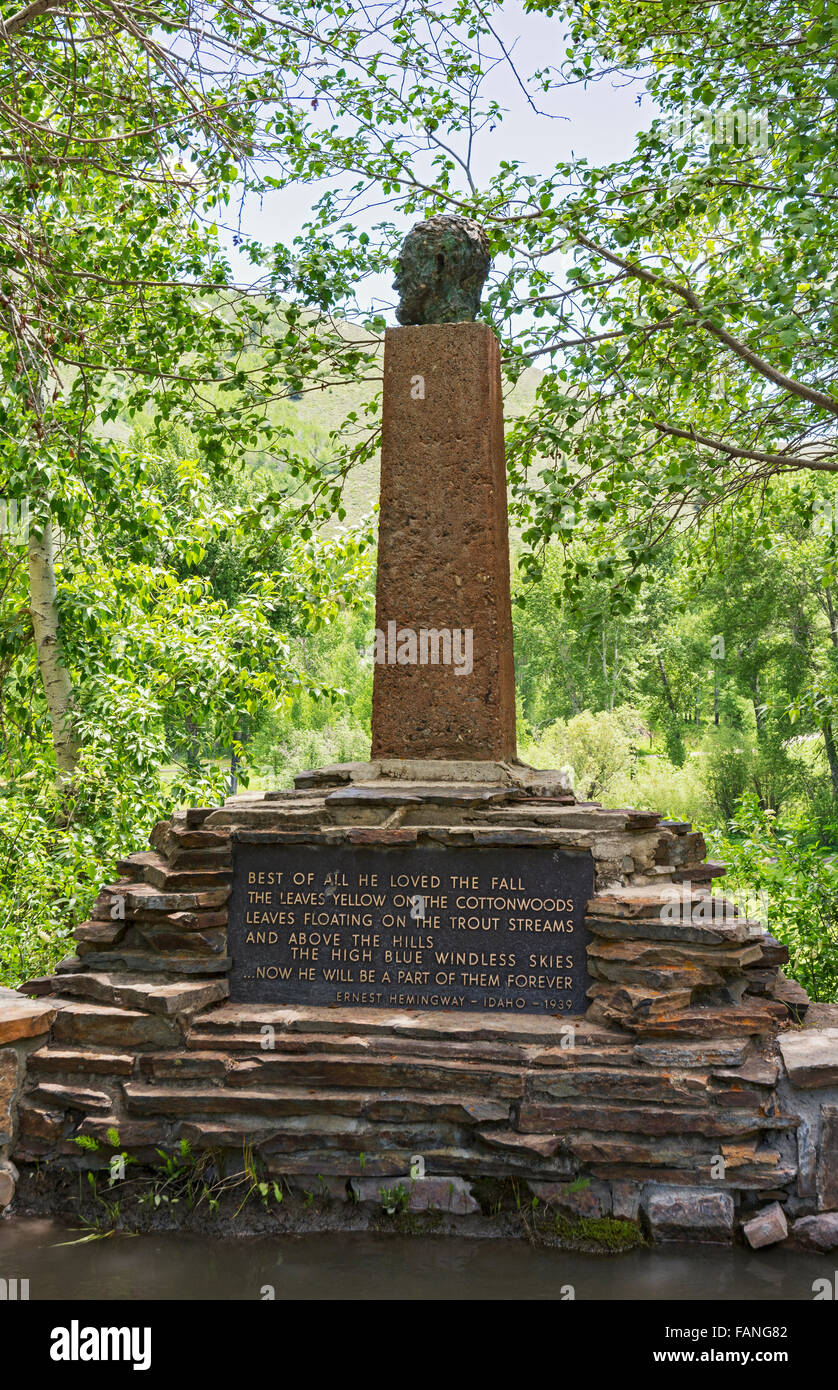 Idaho, Sun Valley, Ernest Hemingway Memorial Stock Photo Alamy