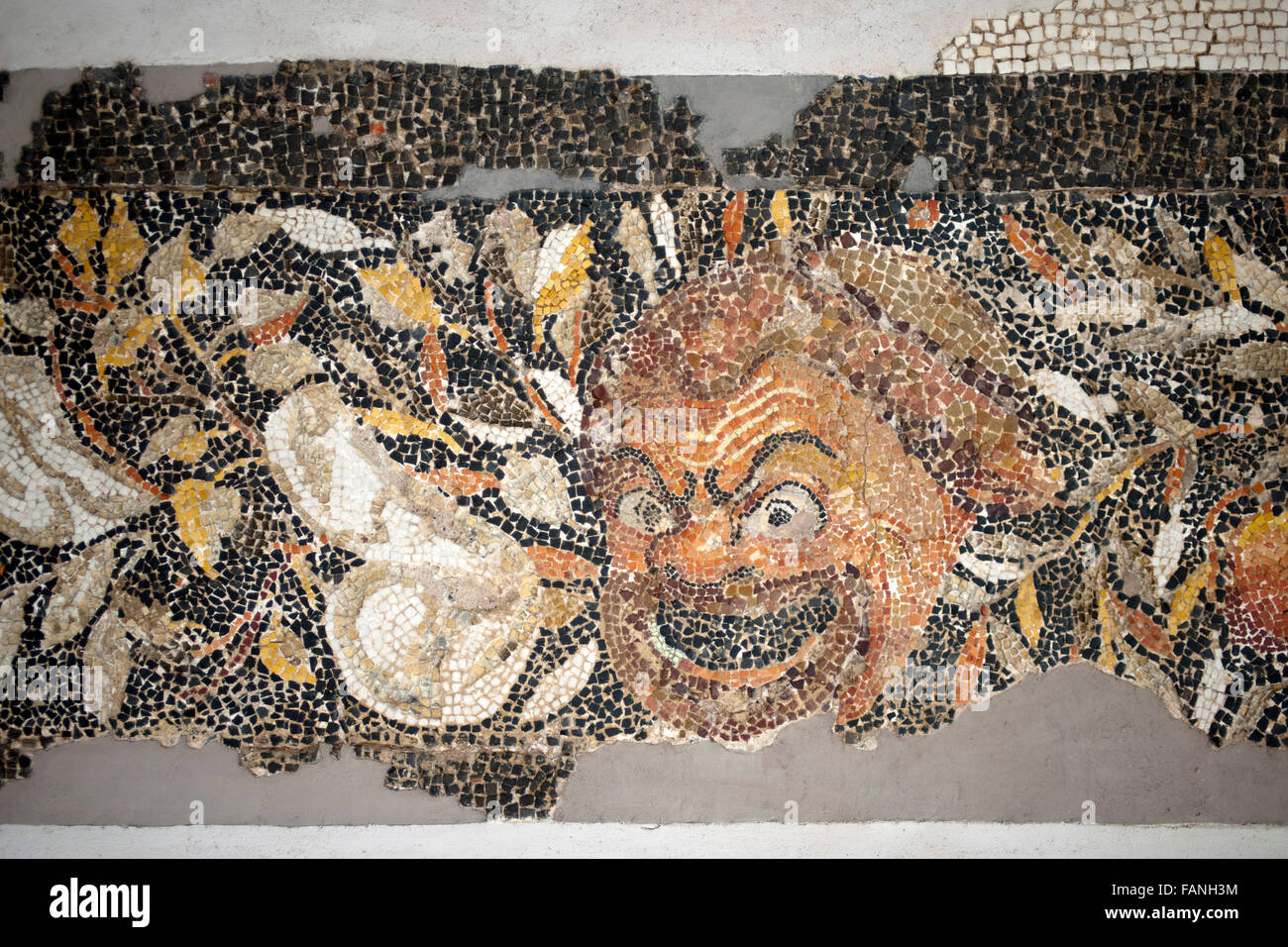 Griechenland, Kykladen, Mykonos, Delos, Archäologisches Museum, Mosaik