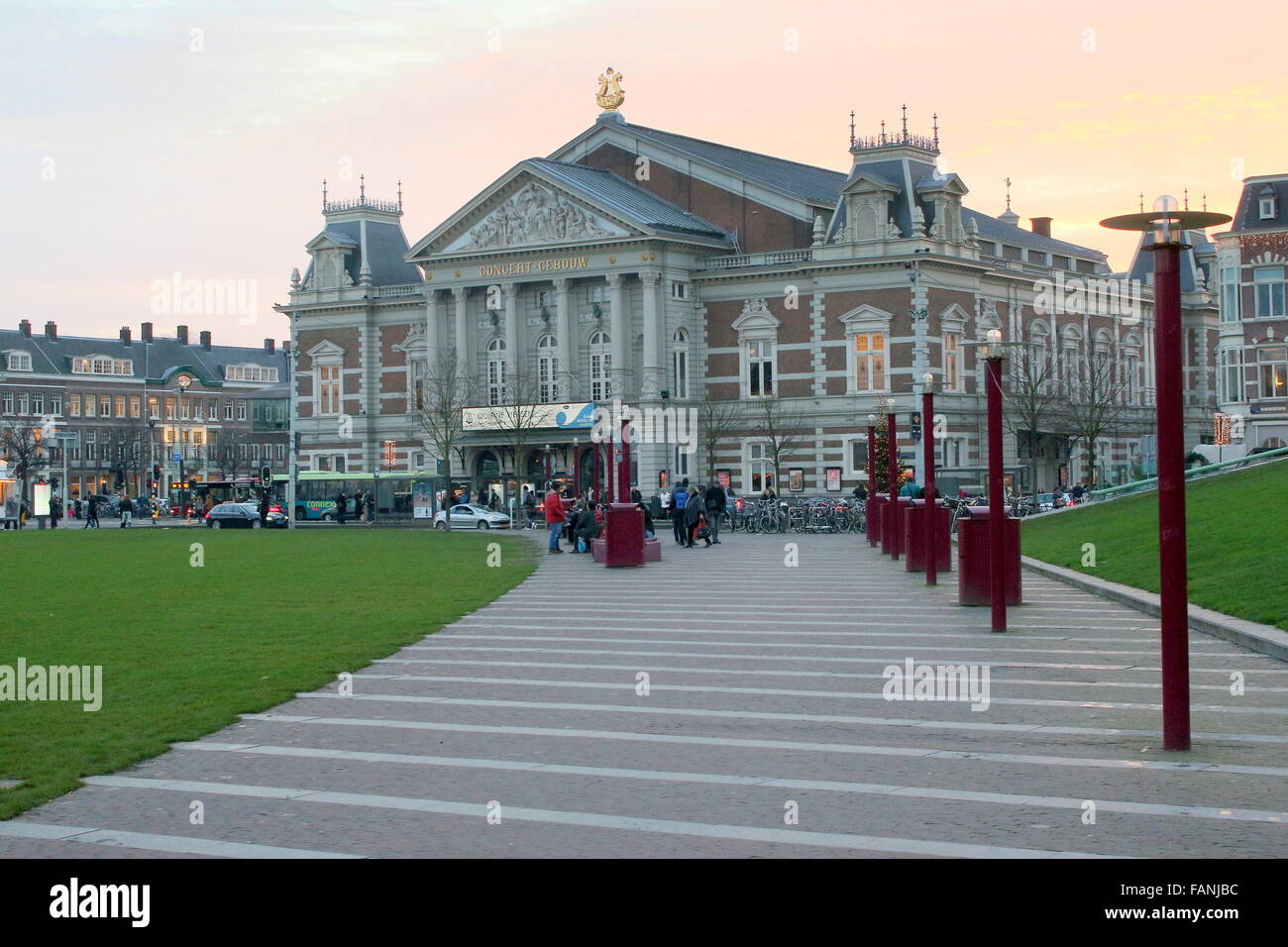 Koninklijk Concertgebouw (Royal Concert Hall) seen from Museumplein square,  Amsterdam, The Netherlands Stock Photo