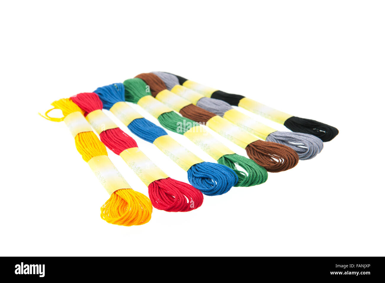 Colorful thread for embroider Stock Photo